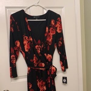 Fancy floor length rose dress